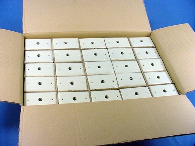 GE Ivory 1-Gang Phone 0.563" Hole Unbreakable Wallplate Covers w/o Screws 1200pc