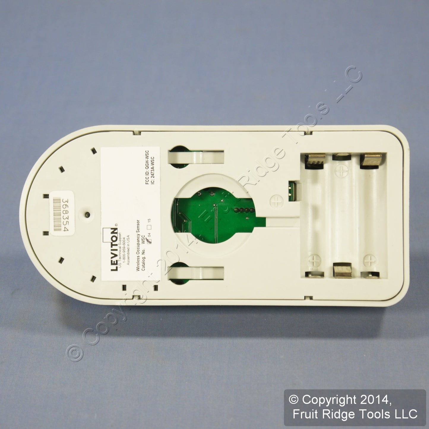 Leviton WSC04-I0W White RF Wireless Self-PoweRed Occupancy Sensor 450 Sq Feet