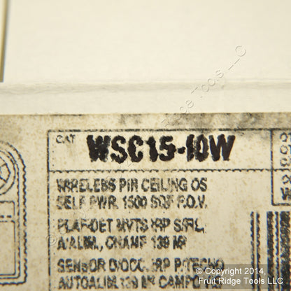 Leviton White PIR RF Wireless Self-PoweRed Occupancy Sensor 1500 Sq Ft WSC15-I0W