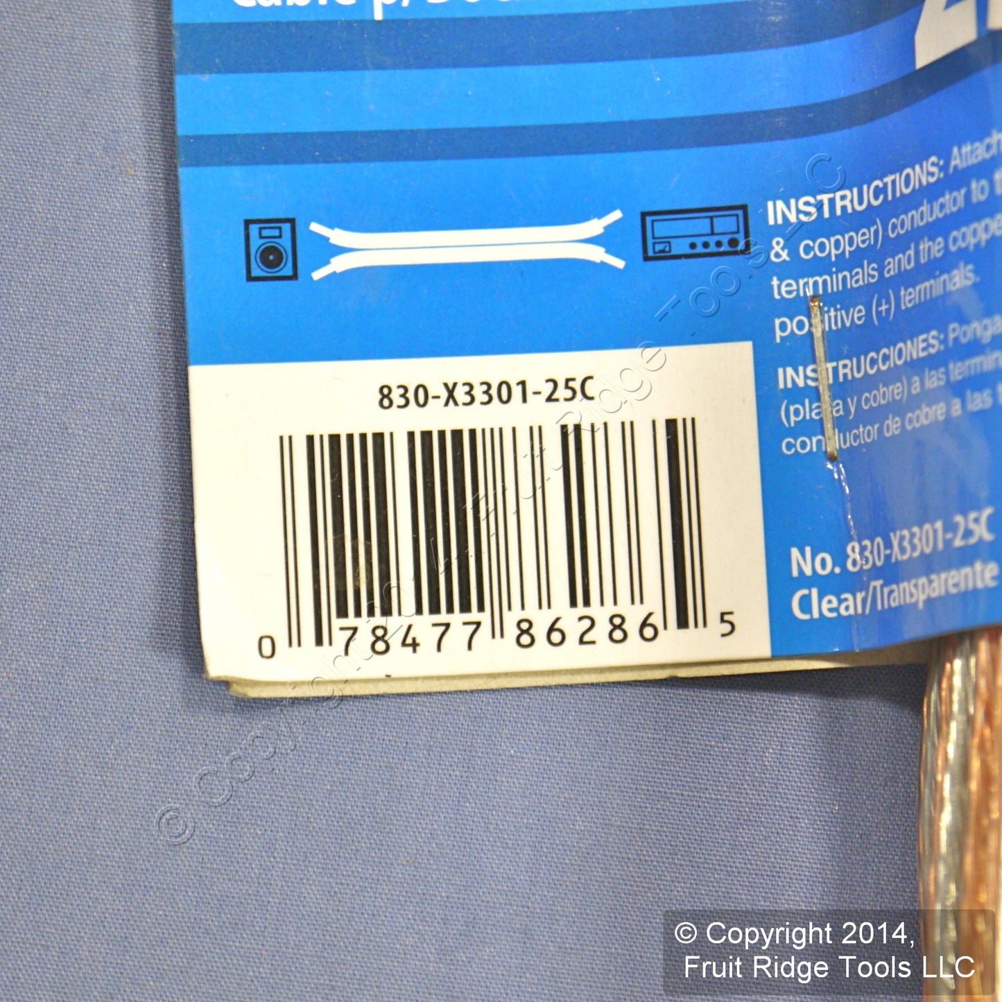 Leviton 18/2 AWG Clear Speaker Wire 25 Ft X3301-25C
