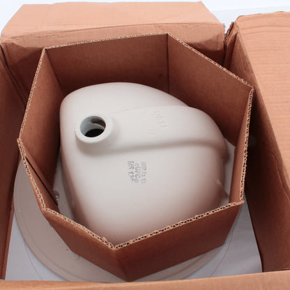 Manfield White Round Vanity Bathroom Sink Drop-In Bowl Overflow MS1390 No Faucet