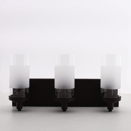 Maxim Lighting DVP9043ORB-OP Essex 7.5" 3 Light Vanity Oil Rubbed Bronze Half Opal