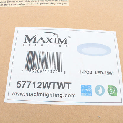 Maxim 57712WTWT Wafer 7" Outdoor LED Flush Mount 3000K