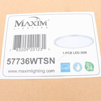 Maxim Lighting Satin Nickel Wafer 15" Indoor/Outdoor LED Ceiling Light