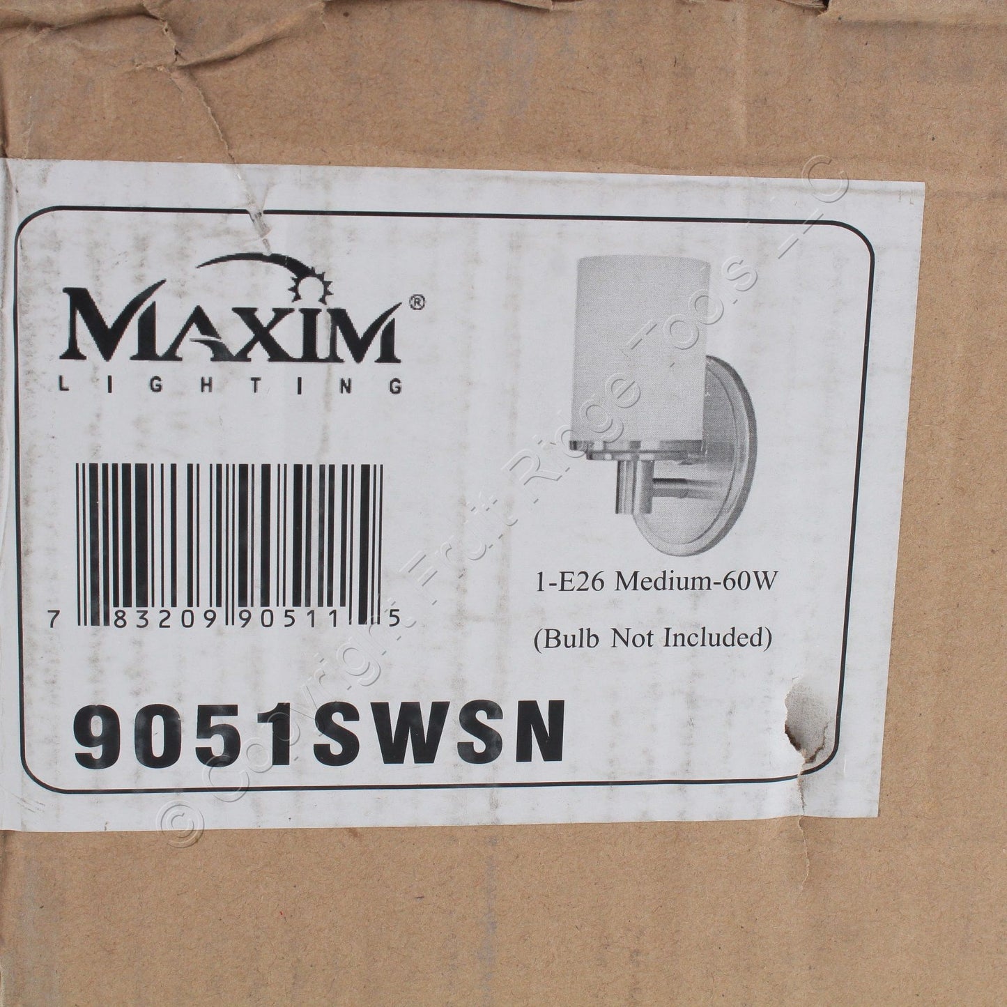 Maxim 9051SWSN Cylinder Satin White Glass Wall Sconce 1-Light 100W 10"H x 4"W