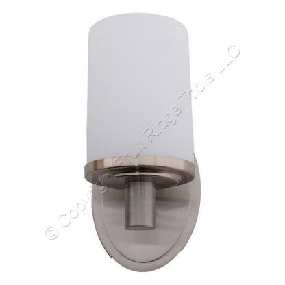 Maxim 9051SWSN Cylinder Satin White Glass Wall Sconce 1-Light 100W 10"H x 4"W