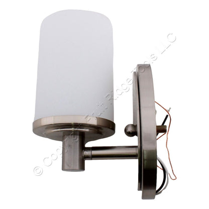 Maxim 9051SWSN Cylinder Satin White Glass Wall Sconce 1-Light 100W 10"H x 4"W
