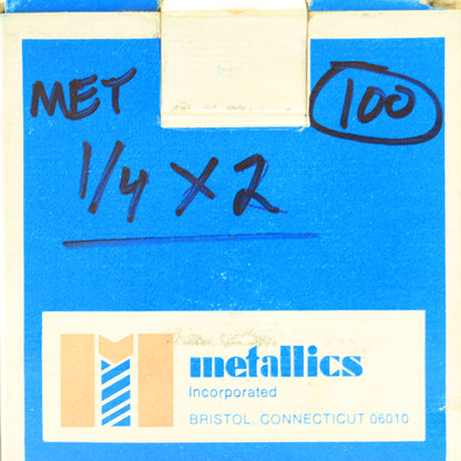 100-Pack Metallics 1/4" x 2" Hand Drive Pins Steel Zinc Plated JDP6