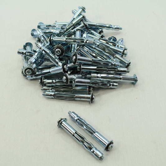 50 Metallics Long Hollow Wall Anchors 5/8"- 1-3/16" Grip Range 3/16" Screw 1005