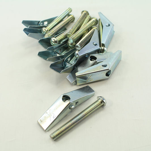 Metallics 1523 Spring Wing 1/2" x 4" Toggle Bolts Straight Slot 10-Pack