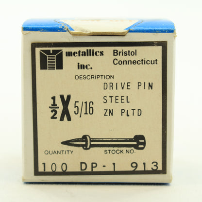 Metallics DP-1 Steel Zinc-Plated 5/16" x 1/2" Drive Pins 100-pack