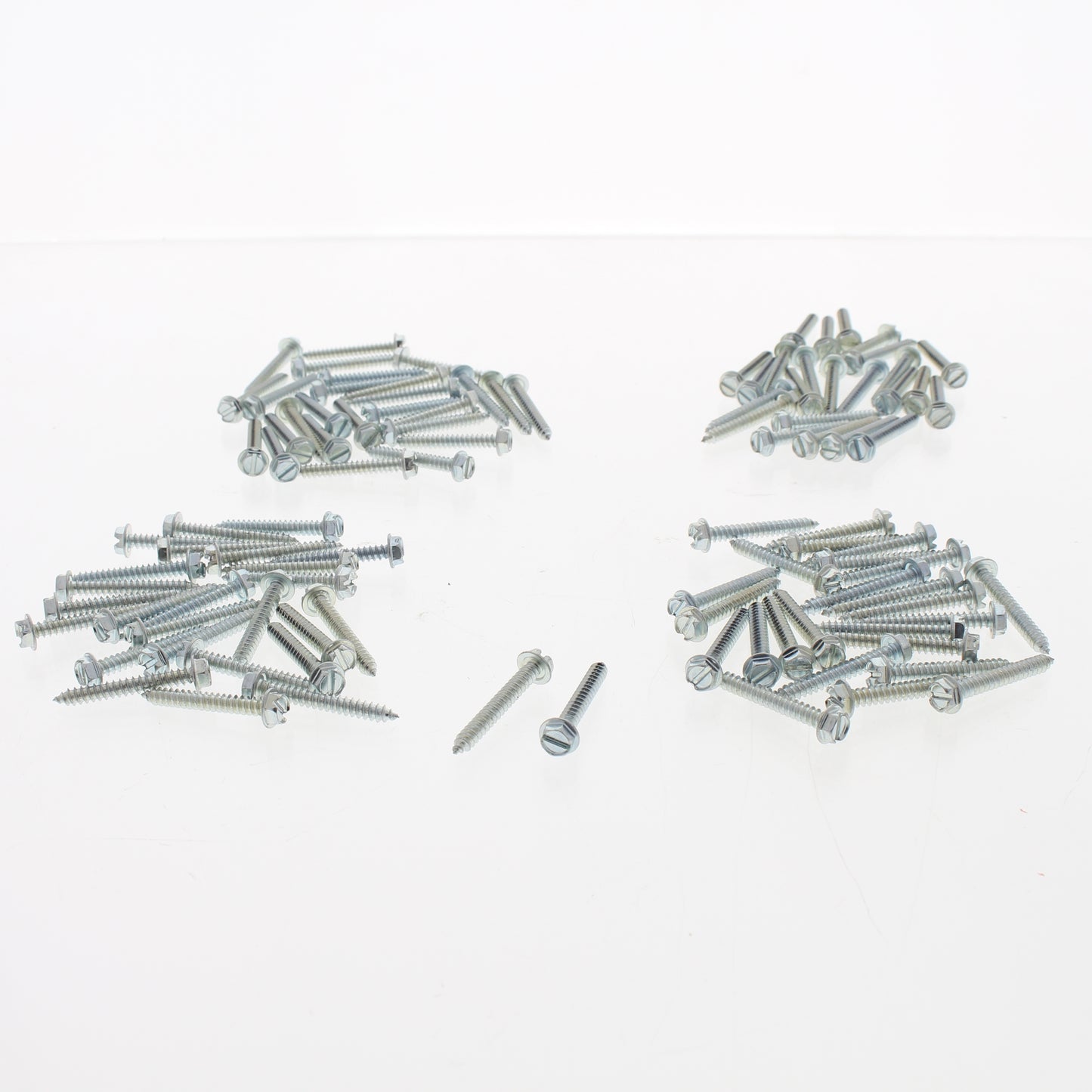 102-Pack Metallics #8 x 1-1/4" Drill Screws 1/4" Hex/Slotted Head Zinc DS162