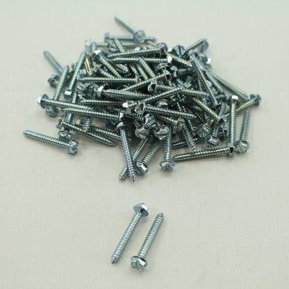 108-Pack Metallics #8 x 1-1/4" Drill Screws 1/4" Hex/Slotted Head Zinc DS162