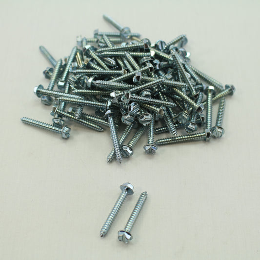 108-Pack Metallics #8 x 1-1/4" Drill Screws 1/4" Hex/Slotted Head Zinc DS162