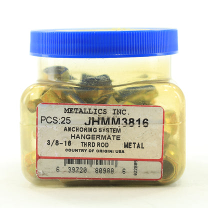 25-Pack Metallics 3/8"-16 x 1" Steel Vertical Anchoring Hangermate JHMM3816