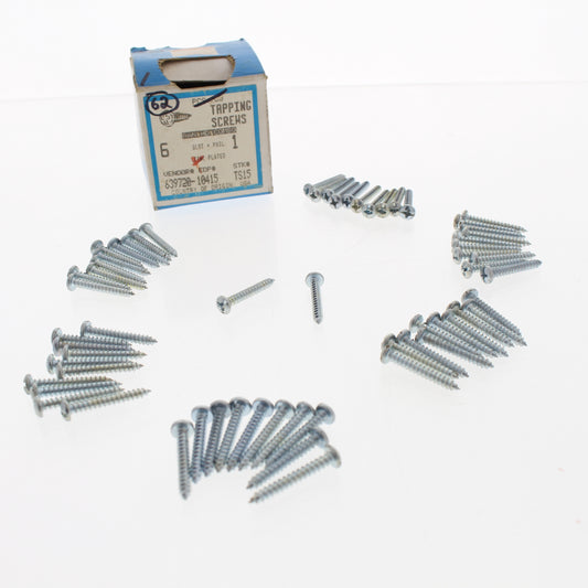 62-Pack Metallics #6 x 1" Pan Head Combo Tapping Screws Zinc Plated TS15