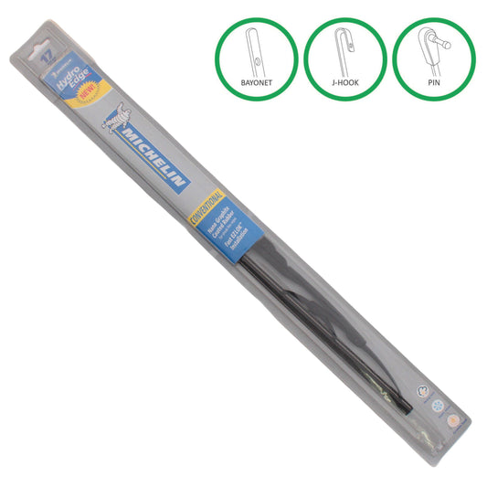 Michelin Hydro Edge 17" Conventional Nano Graphite Coated Rubber Wiper Blade