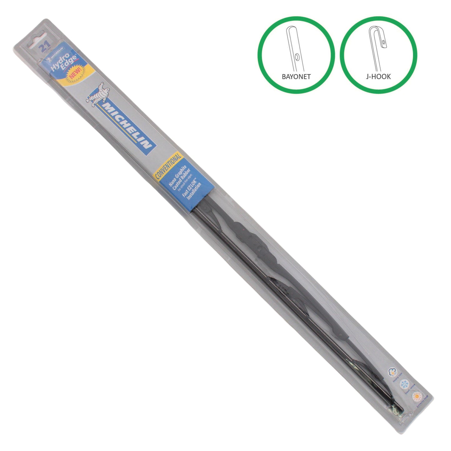 Michelin Hydro Edge 21" Conventional Nano Graphite Coated Rubber Wiper Blade