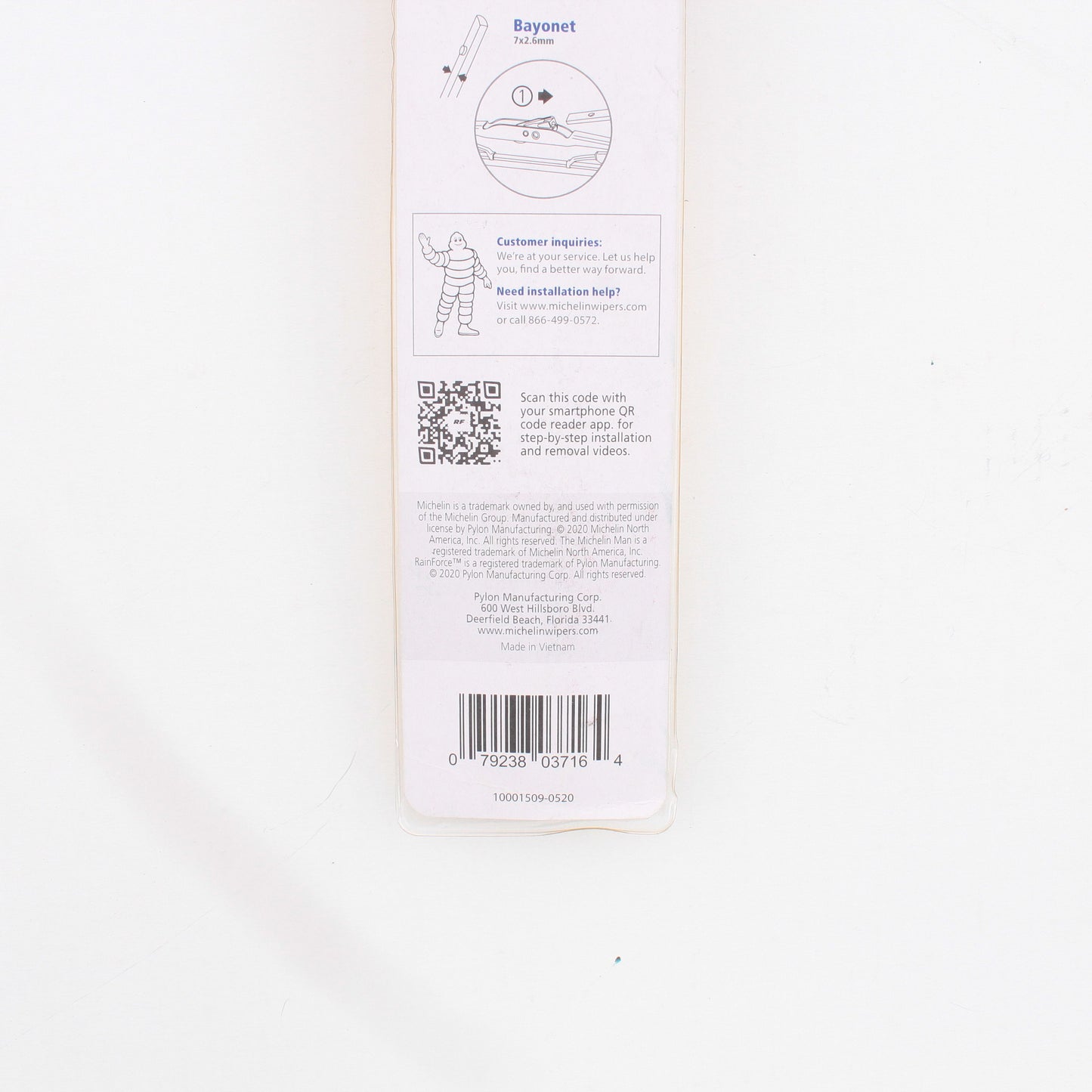 2 Michelin 16" RainForce All Weather Performance Series Wiper Blades Steel Frame