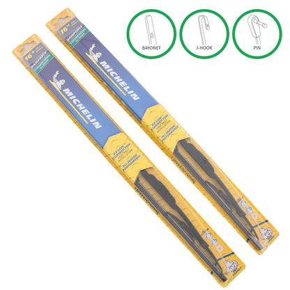 2 Michelin 16" RainForce All Weather Performance Series Wiper Blades Steel Frame