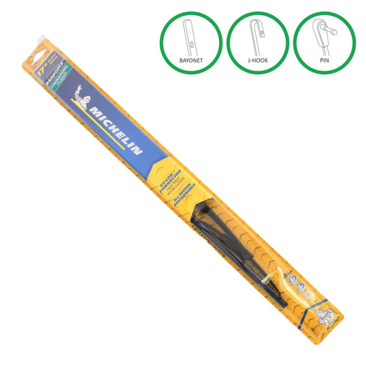 Michelin 17" RainForce All Weather Performance Series Wiper Blade Steel Frame