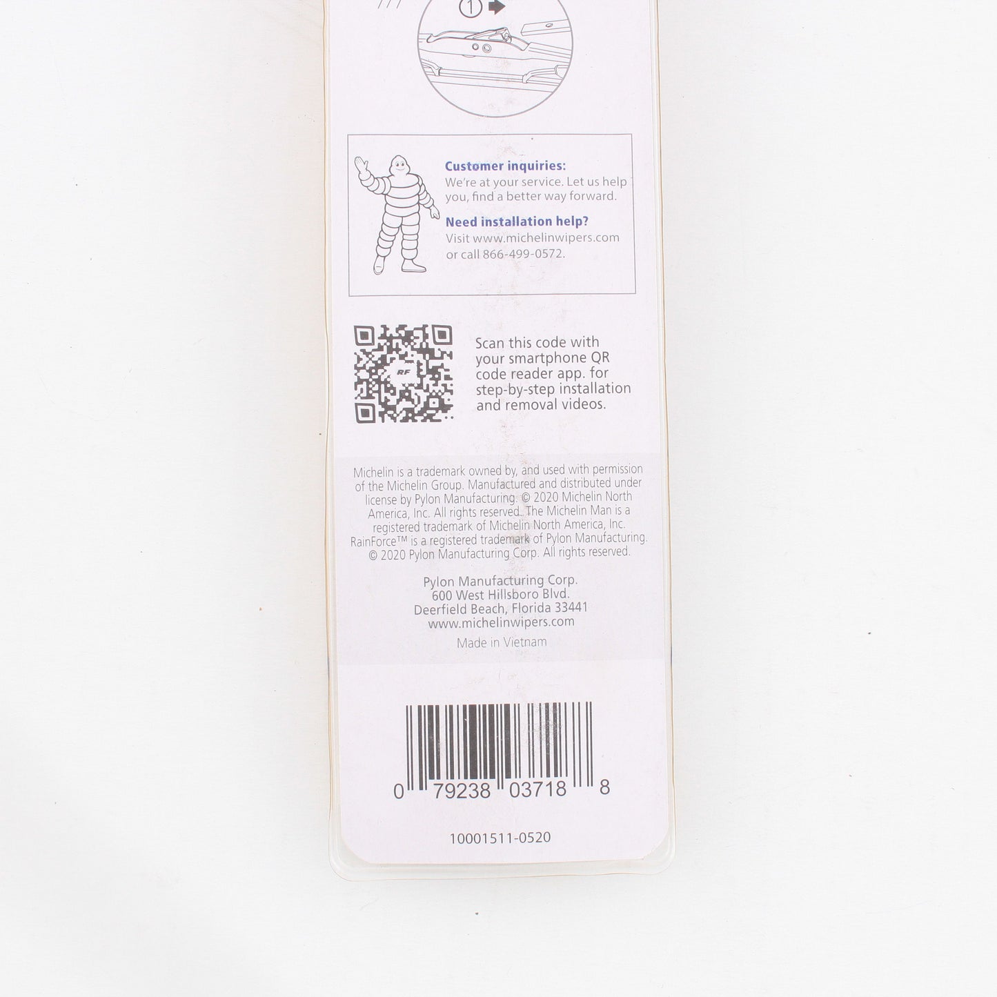 Michelin 18" RainForce All Weather Performance Series Wiper Blade Steel Frame