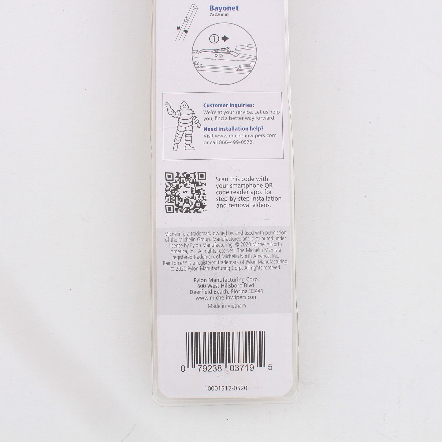 Michelin 19" RainForce All Weather Performance Series Wiper Blade Steel Frame