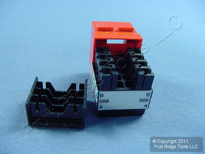 Keystone Cat 5e Orange Jack Insert Fits Leviton Quickport Category 5e MIGK52-OR