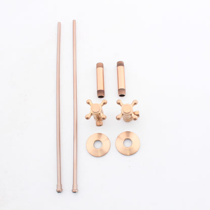 McAlpine Lavatory Angle Supply Kit-Cross Handle Champagne Bronze MT4910X-NL