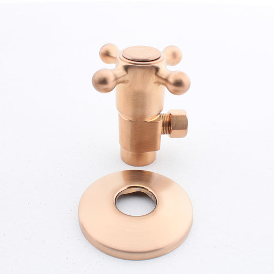 McAlpine Lavatory Angle Supply Kit-Cross Handle Champagne Bronze MT4910X-NL