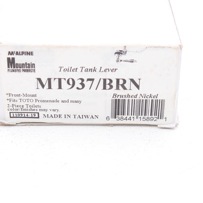 McAlpine Mountain Toilet Tank Lever Front Mount Brushed Nickel MT937/BRN