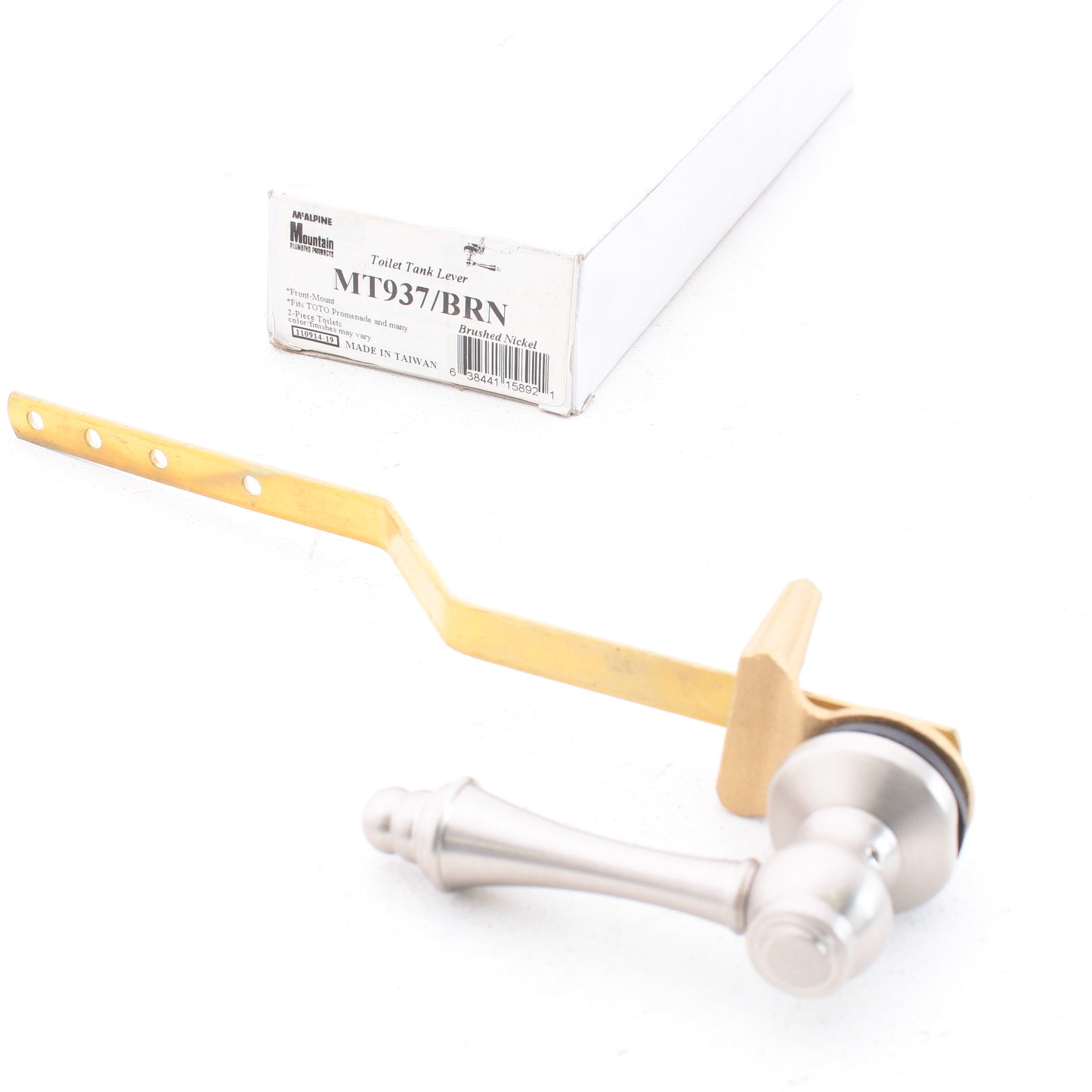 McAlpine Mountain Toilet Tank Lever Front Mount Brushed Nickel MT937/BRN