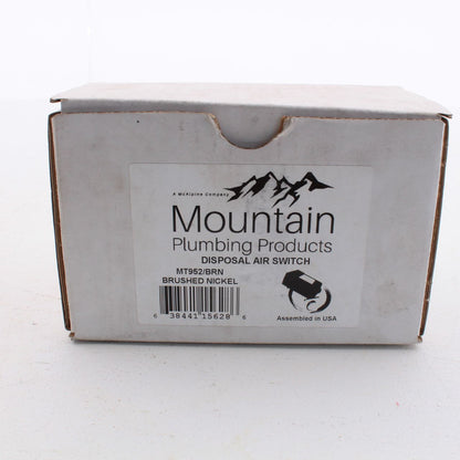 Mountain Plumbing MT952 Square Flush Waste Disposer Air Switch Brushed Nickel