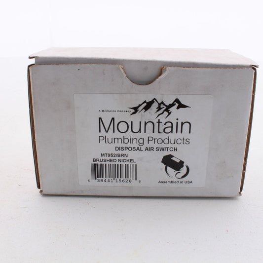Mountain Plumbing MT952 Square Flush Waste Disposer Air Switch Brushed Nickel