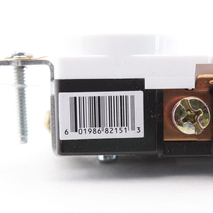 Morris 82151 White Duplex Outlet Receptacle Commercial Grade NEMA 5-20R 20A 125V