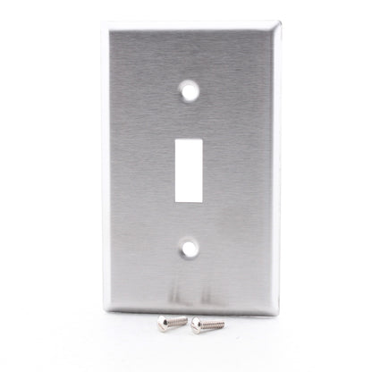 Morris 83010 Stainless Steel 1-Gang Toggle Switch Wall Plate Cover Switchplate