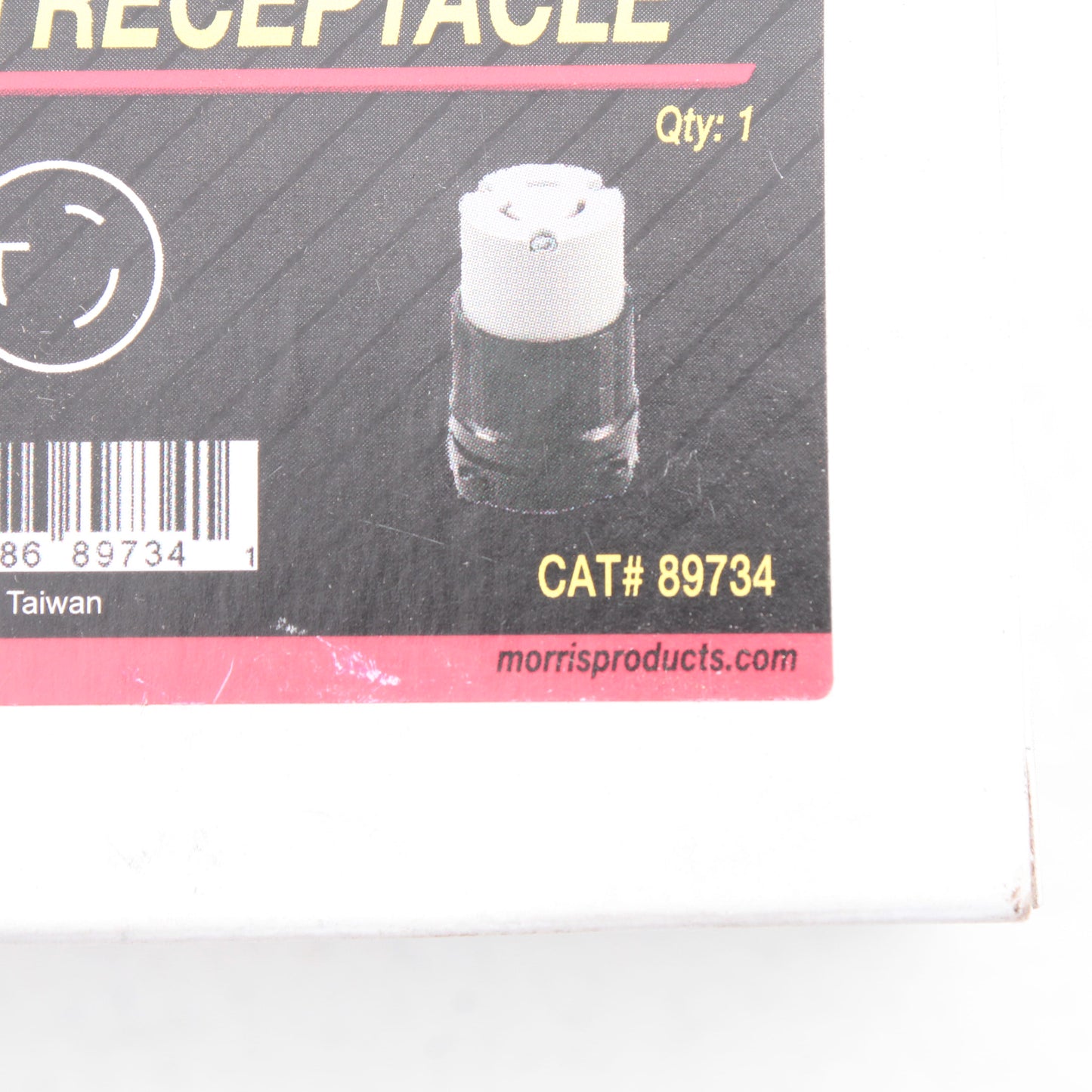 Morris 89734 Turn Twist Locking Plug Connector NEMA L5-20R 20A 125V WJ-9320B