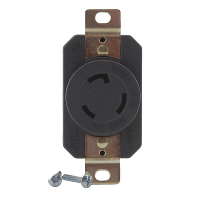Morris 89738 Twist Turn Locking Receptacle Outlet Industrial L6-20R 20A 250V