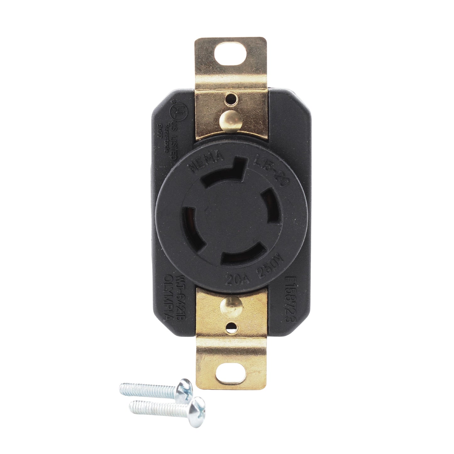 Morris 89743 Twist Turn Locking Receptacle Outlet L15-20R 20A 250V 3�