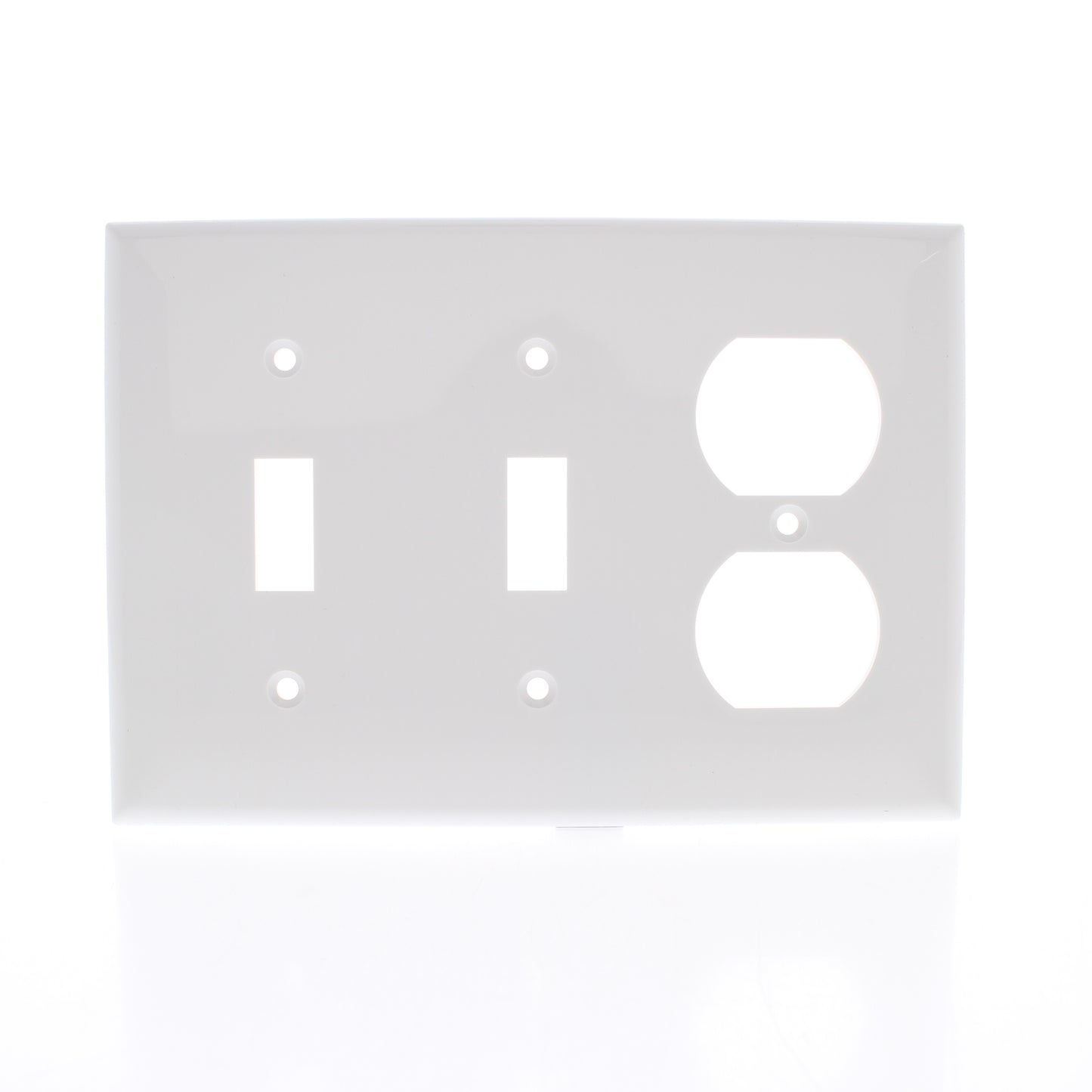 Mulberry 32543 White 3-Gang Toggle Duplex Unbreakable Standard Wallplates 10pcs