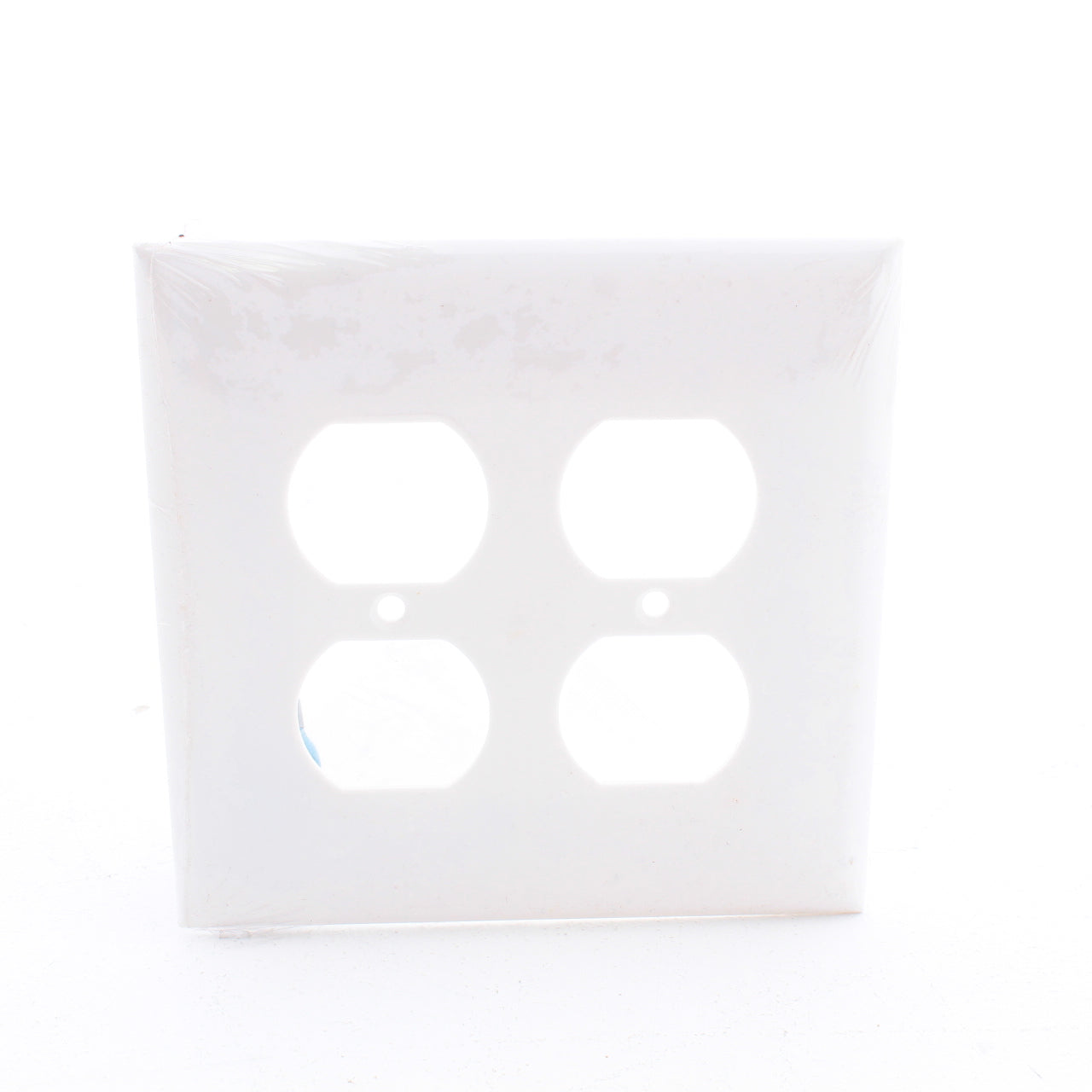 Mulberry 32802 White 2-Gang Duplex Outlet Unbreakable Nylon Midi Wallplate Cover