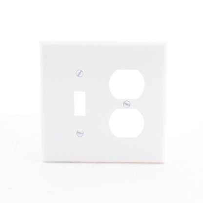 Mulberry 32832 White 2-Gang Thermoplastic Unbreakable Midi Wallplate Cover 25pcs