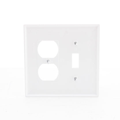 Mulberry 32832 White 2-Gang Thermoplastic Unbreakable Midi Wallplate Cover 25pcs