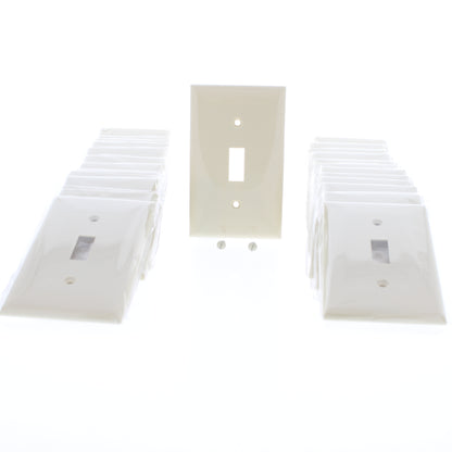 Mulberry 34071 Ivory 1-Gang Toggle Switch Unbreakable Standard Wallplates 25pcs