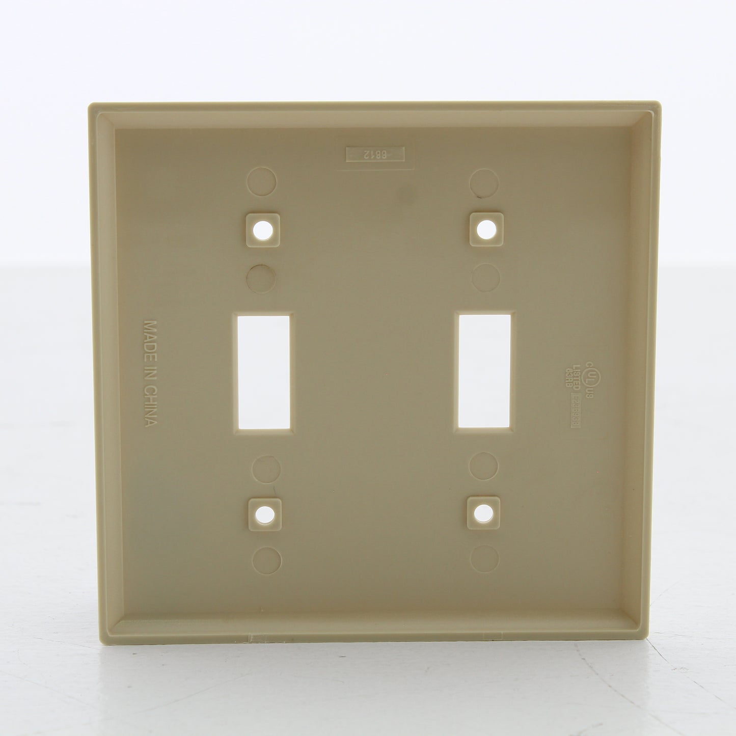 Mulberry 34072 Ivory 2-Gang Toggle Switch Unbreakable Standard Wallplates 25pcs