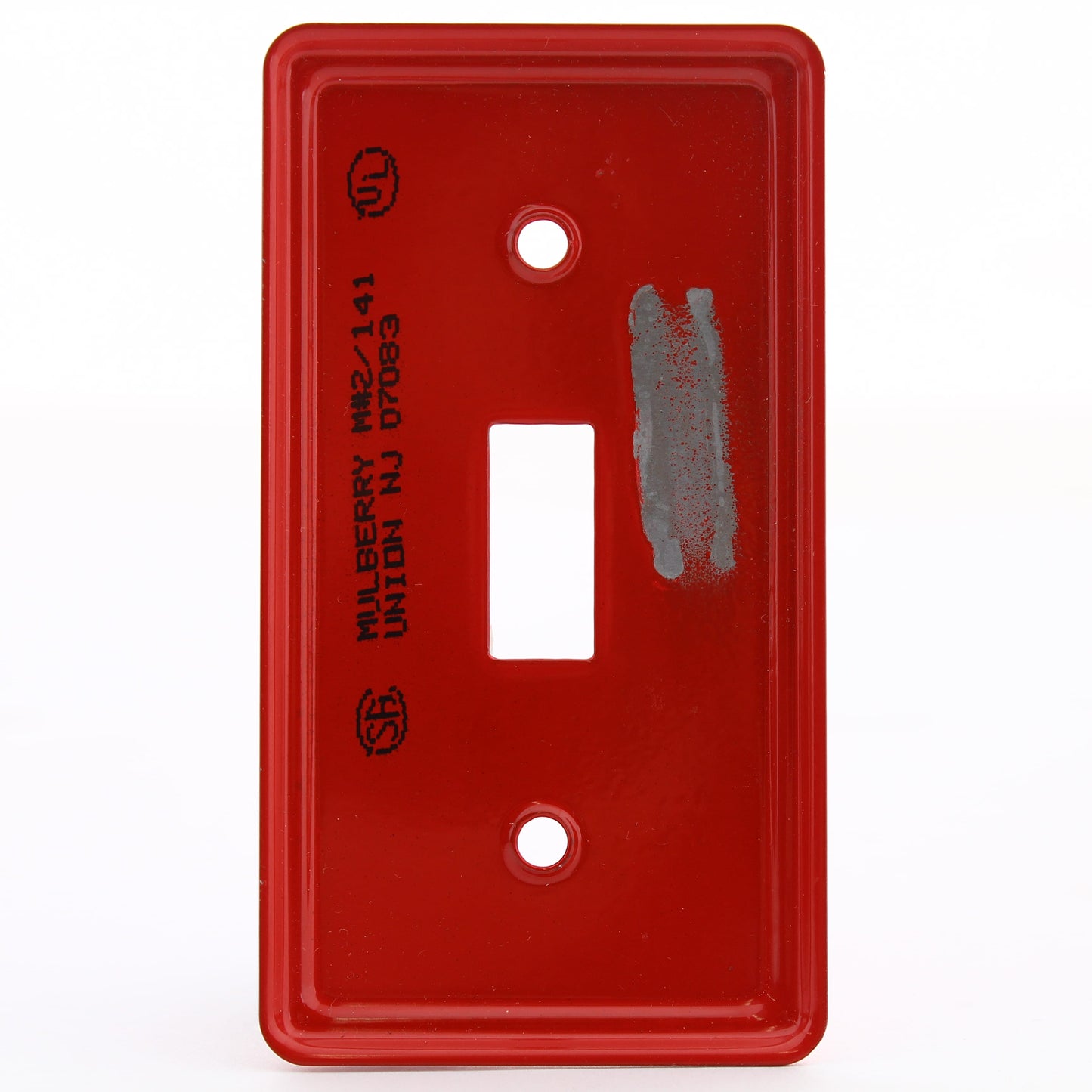 Mulberry 410243 Red Mini Utility 1-Gang Toggle Switch Wallplate Cover Plate