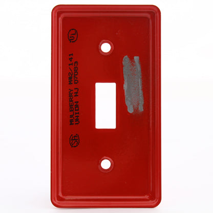 Mulberry 410243 Red Mini Utility 1-Gang Toggle Switch Wallplate Cover Plate