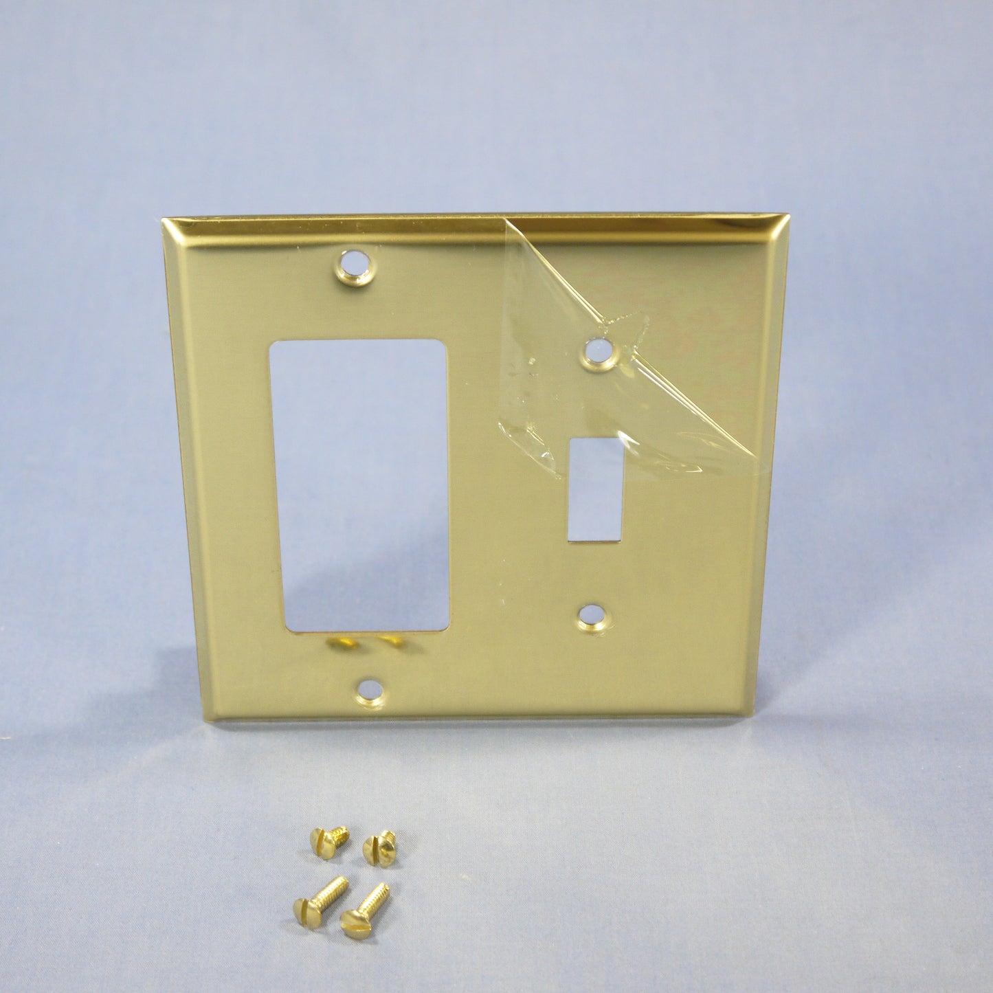 Mulberry 2-Gang Polished Brass Toggle Switch Gfci Cover Decorator Wallplate
