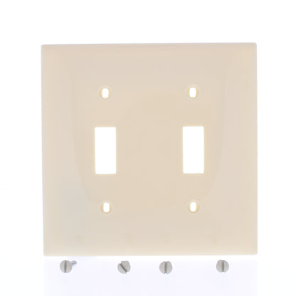 Mulberry 734072 Ivory 2-Gang Thermoplastic Unbreakable Standard Wallplate Cover