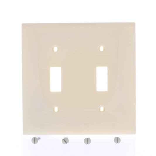 Mulberry 734072 Ivory 2-Gang Thermoplastic Unbreakable Standard Wallplate Cover